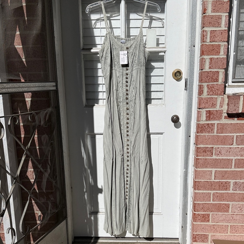 Boho Gray Maxi Dress